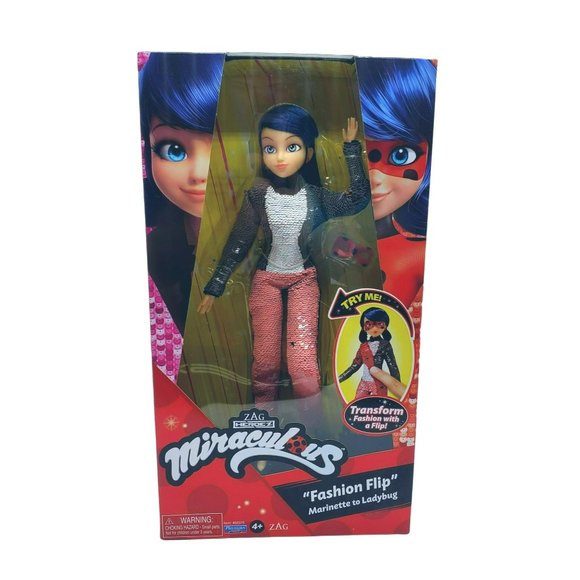 MIRACULOUS LADYBUG MARINETTE New in box Fashion Flip Transforms with a flip Toy - Picture 1 of 10